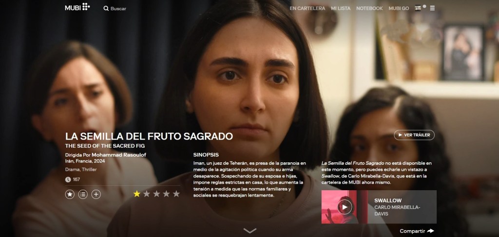 Les Graines du figuier sauvage The Seed of the Sacred Fig (2024)  dir, Mohammad Rasoulof&nbsp;★½